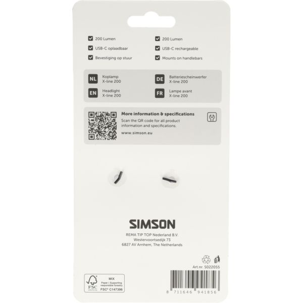 Simson - koplamp aurora x-line 200