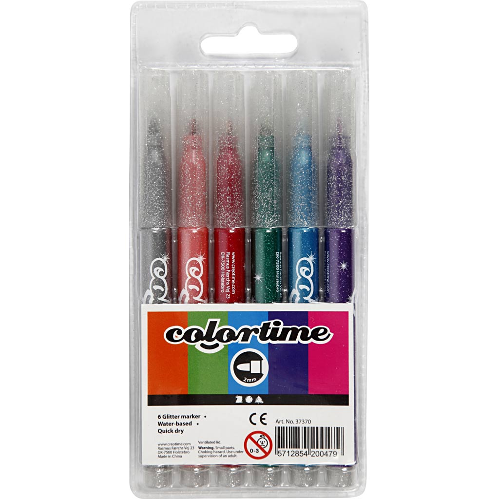 Creativ Company - Creativ Company Https://www.cchobby.nl/colortime-glitterstiften-lijndikte-2-mm-diverse-kleuren-6-stuk-1-doos