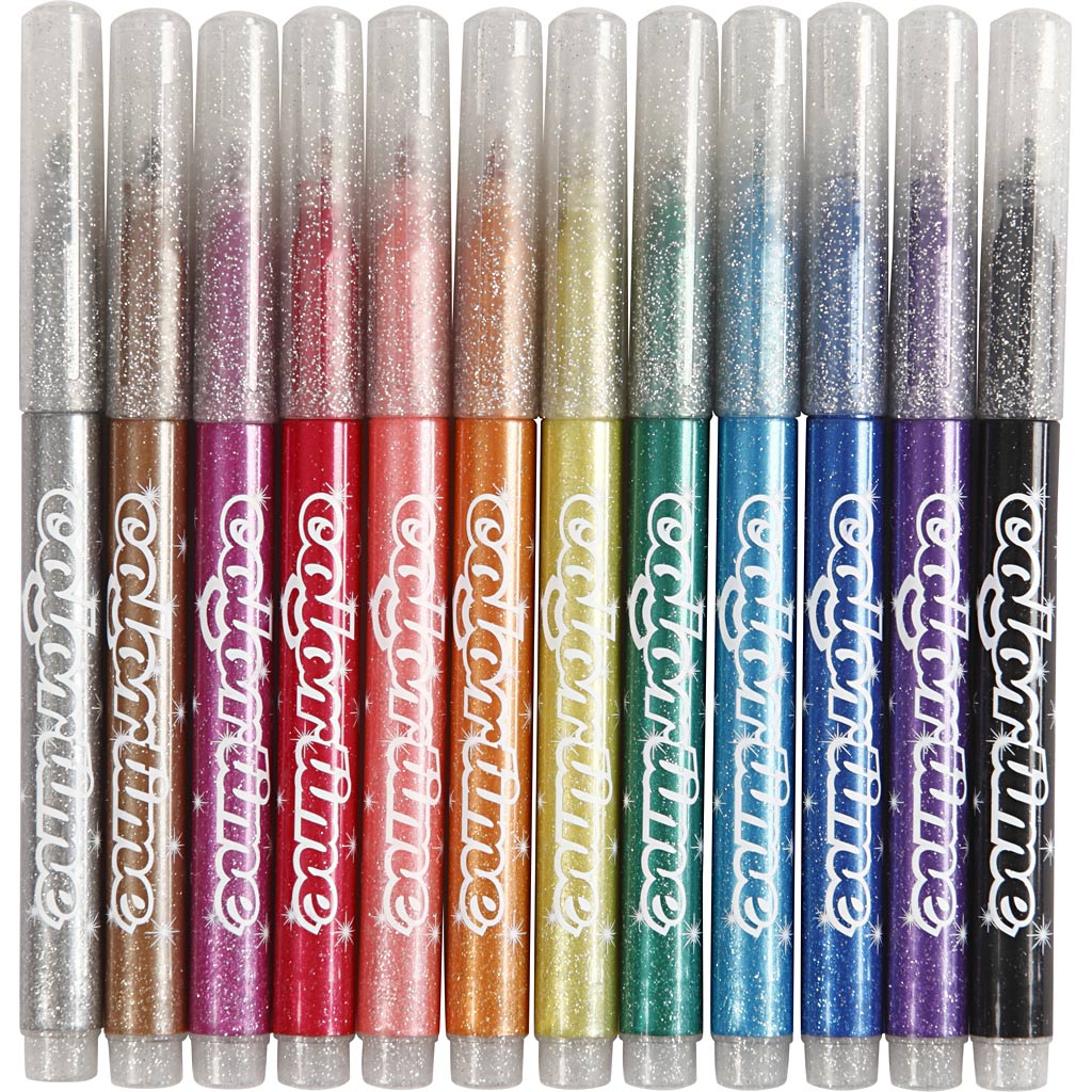 Creativ Company - Creativ Company Https://www.cchobby.nl/colortime-glitterstiften-lijndikte-2-mm-diverse-kleuren-12-stuk-1-doos