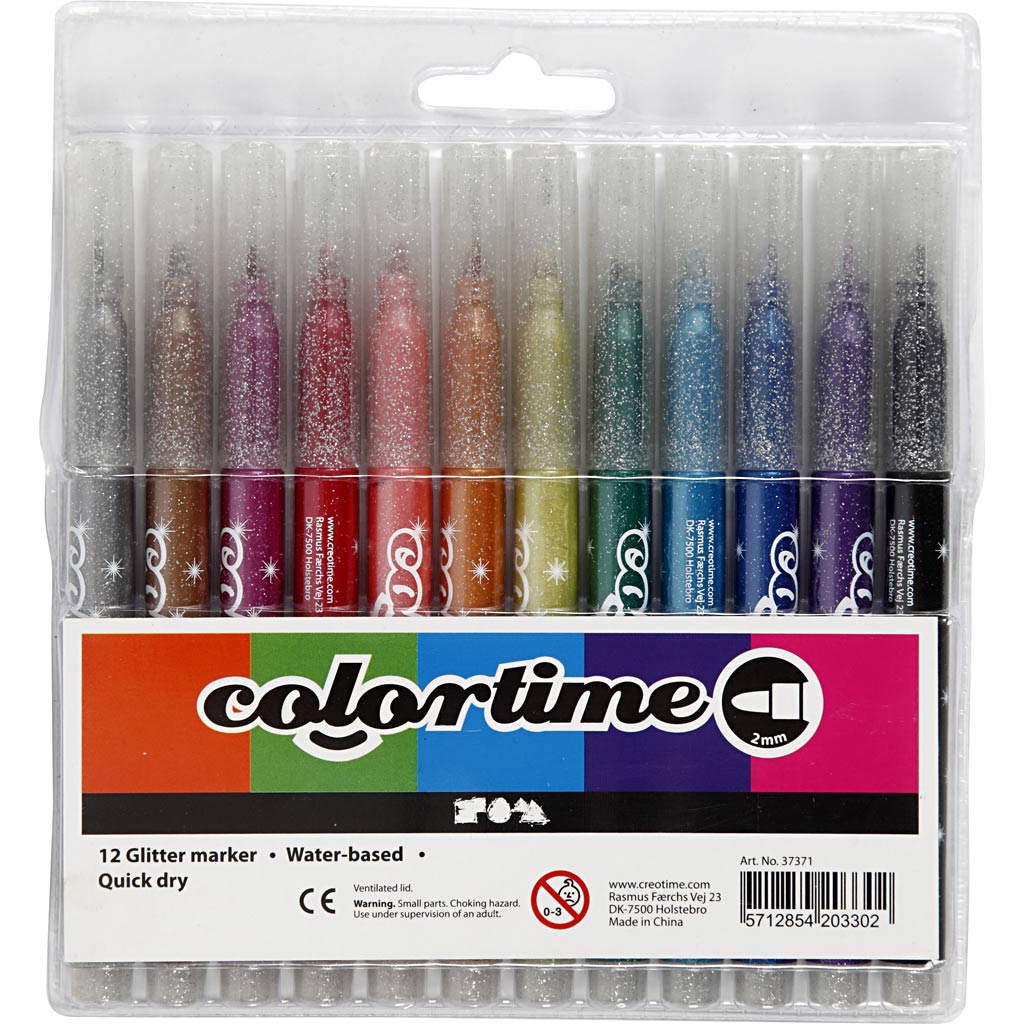 Creativ Company - Creativ Company Https://www.cchobby.nl/colortime-glitterstiften-lijndikte-2-mm-diverse-kleuren-12-stuk-1-doos