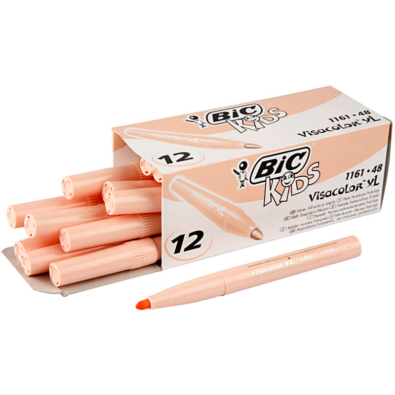 BIC - Https://www.cchobby.nl/-visa-color-kleurstiften-lijndikte-3-mm-licht-beige-12-stuk-1-doos