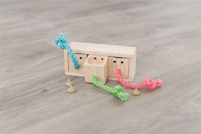 Trixie snack kubus hout 16x6x7 cm one size