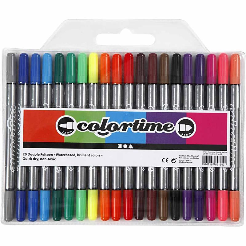 Creativ Company - Creativ Company Https://www.cchobby.nl/colortime-dubbelstift-lijndikte-2-3-3-6-mm-standaardkleuren-20-stuk-1-doos