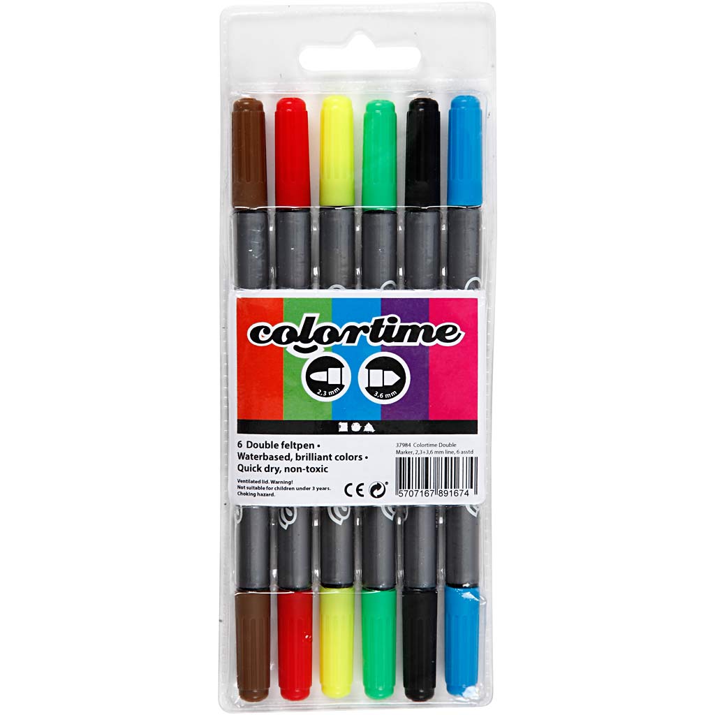 Creativ Company - Creativ Company Https://www.cchobby.nl/colortime-dubbelstift-lijndikte-2-3-3-6-mm-standaardkleuren-6-stuk-1-doos