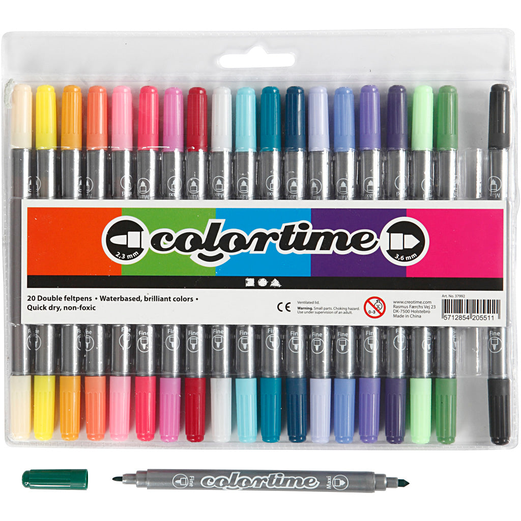 Creativ Company - Creativ Company Https://www.cchobby.nl/colortime-dubbelstift-lijndikte-2-3-3-6-mm-extra-kleuren-20-stuk-1-doos