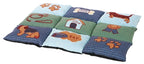 Trixie hondenkussen patchwork blauw groen