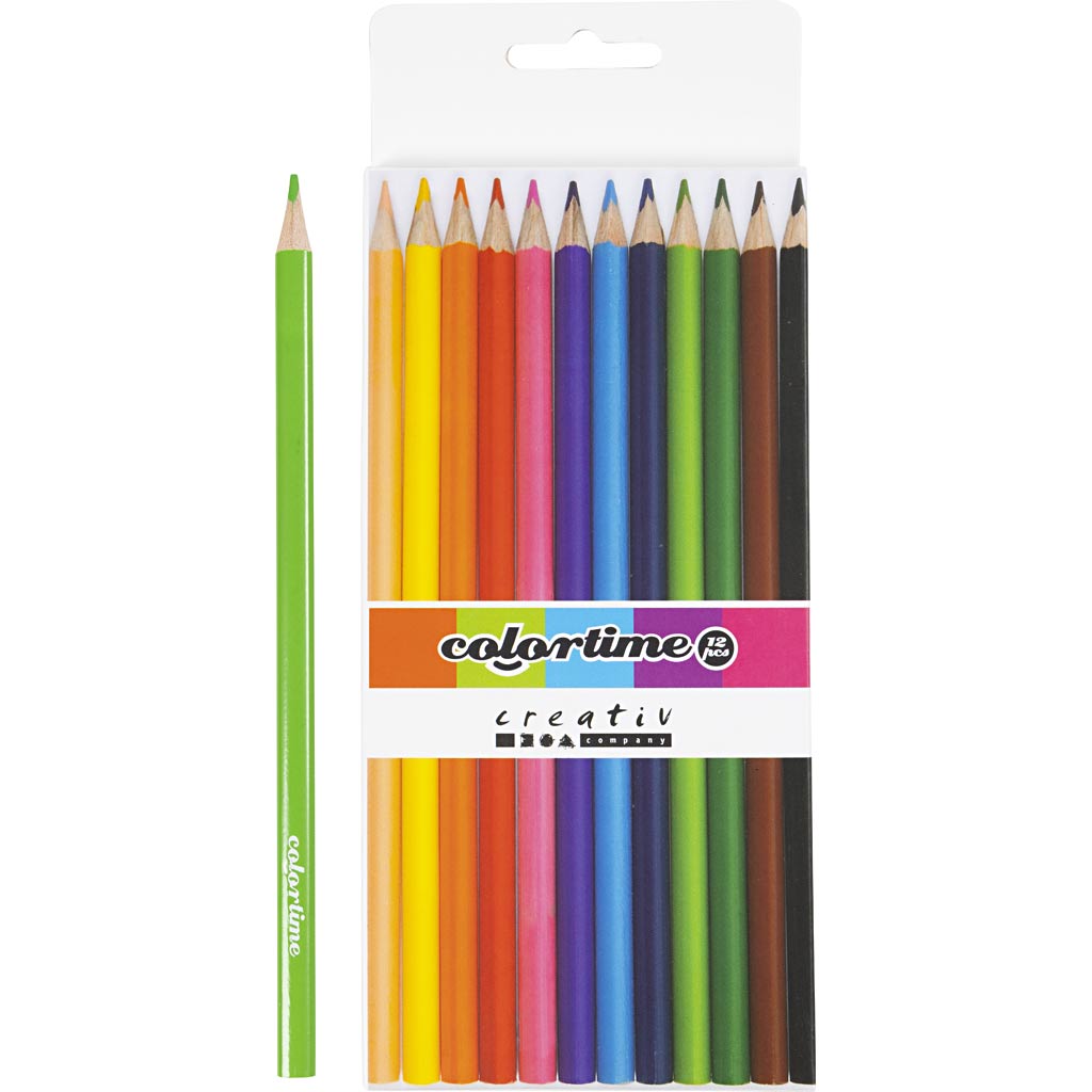Creativ Company - Creativ Company Https://www.cchobby.nl/colortime-kleurpotloden-l-17-45-cm-vulling-3-mm-diverse-kleuren-12-stuk-1-doos
