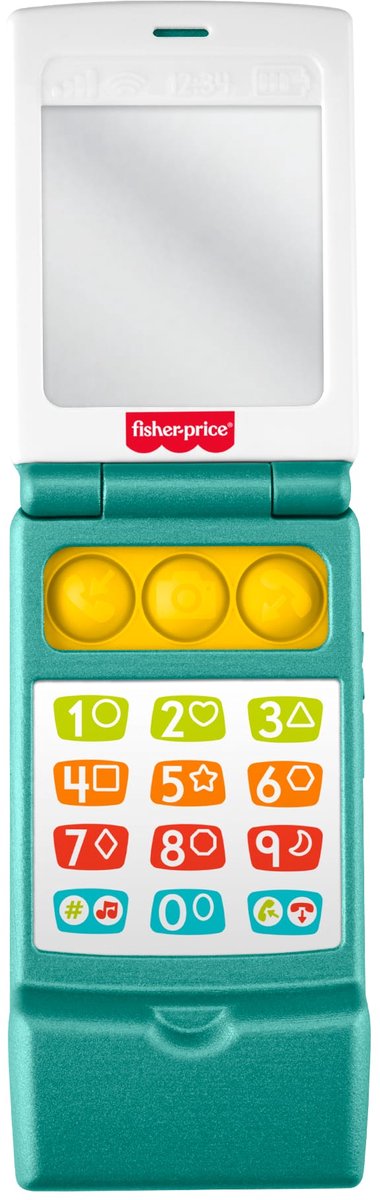 Fisher-Price - Fisher-Price lachen & leren klaptelefoon - muzikale leeractiviteit voor peuters