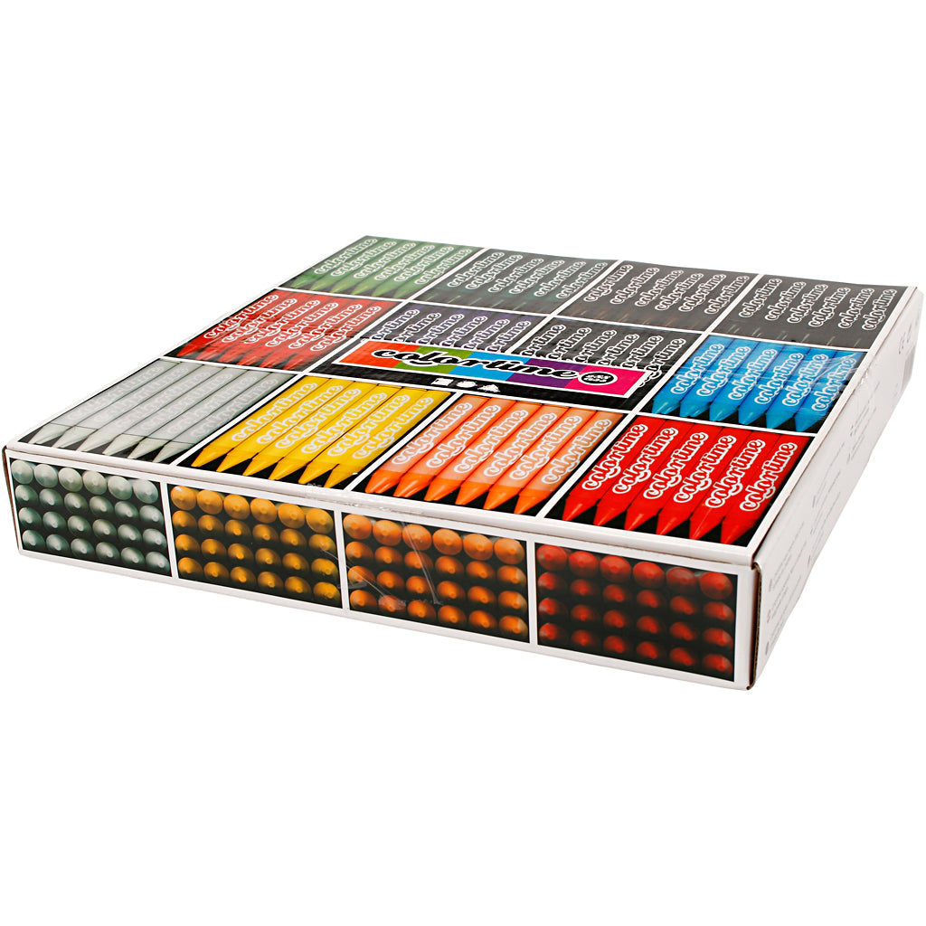 Creativ Company - Creativ Company Https://www.cchobby.nl/colortime-kleurkrijt-l-10-cm-dikte-11-mm-diverse-kleuren-12x24-stuk-1-doos