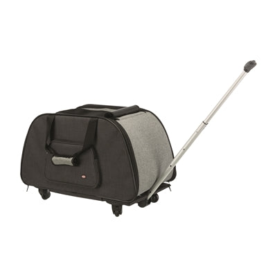 Trixie reismand trolley zwart lichtgrijs