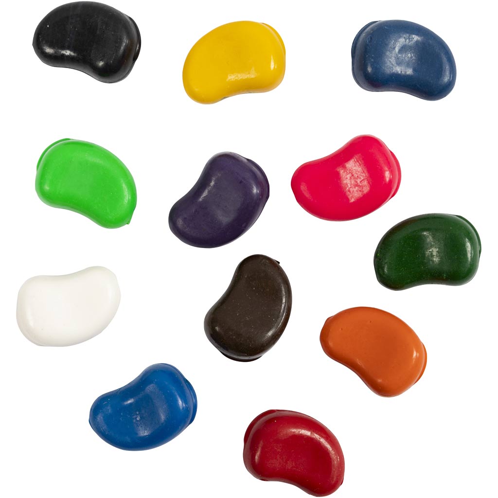 Creativ Company - Creativ Company Https://www.cchobby.nl/krijtjes-bonen-l-25-mm-dikte-15-mm-diverse-kleuren-12-stuk-1-doos