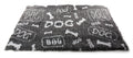 Martin - Vetbed dog print grijs / wit gerecycled