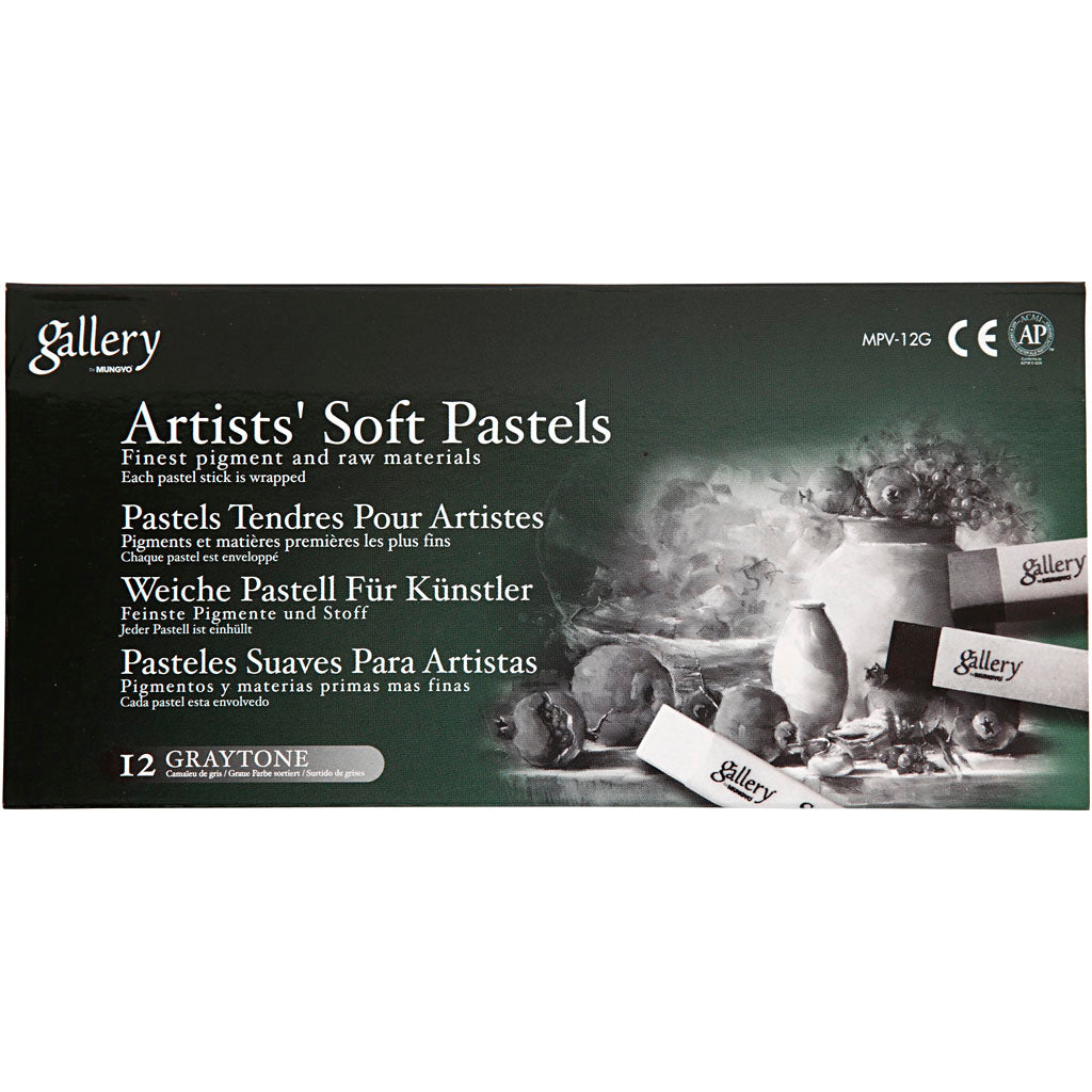 Creativ Company - Creativ Company Https://www.cchobby.nl/gallery-soft-pastel-set-l-6-5-cm-dikte-10-mm-zwart-wit-harmonie-12-stuk-1-doos