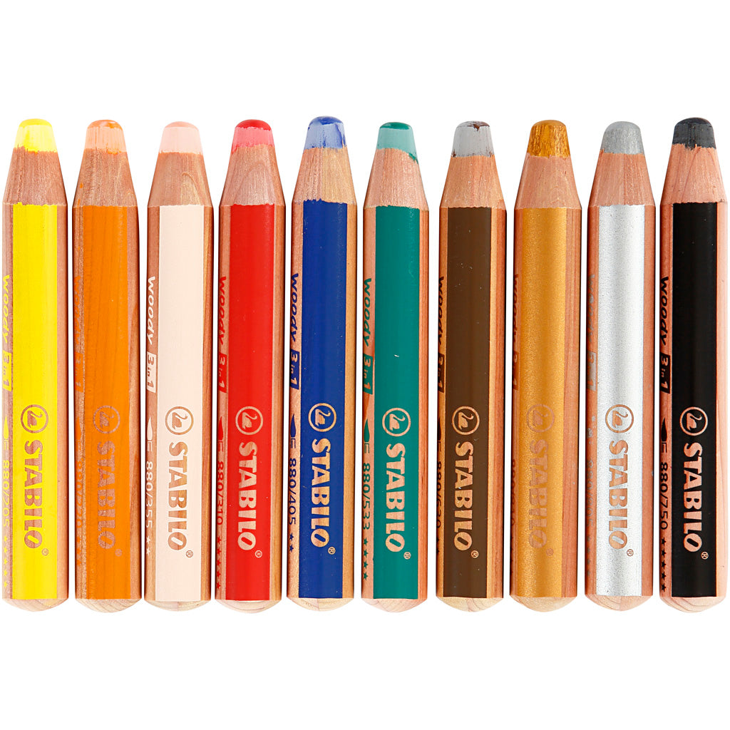 STABILO - STABILO Https://www.cchobby.nl/woody-3-in-1-l-11-cm-dikte-16-mm-vulling-10-mm-diverse-kleuren-10-stuk-1-doos