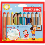 STABILO - STABILO Https://www.cchobby.nl/woody-3-in-1-l-11-cm-dikte-16-mm-vulling-10-mm-diverse-kleuren-10-stuk-1-doos