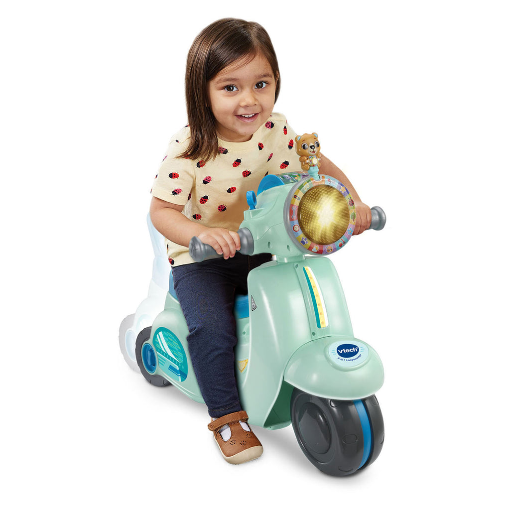 VTech - 2in1 loopscooter blauw