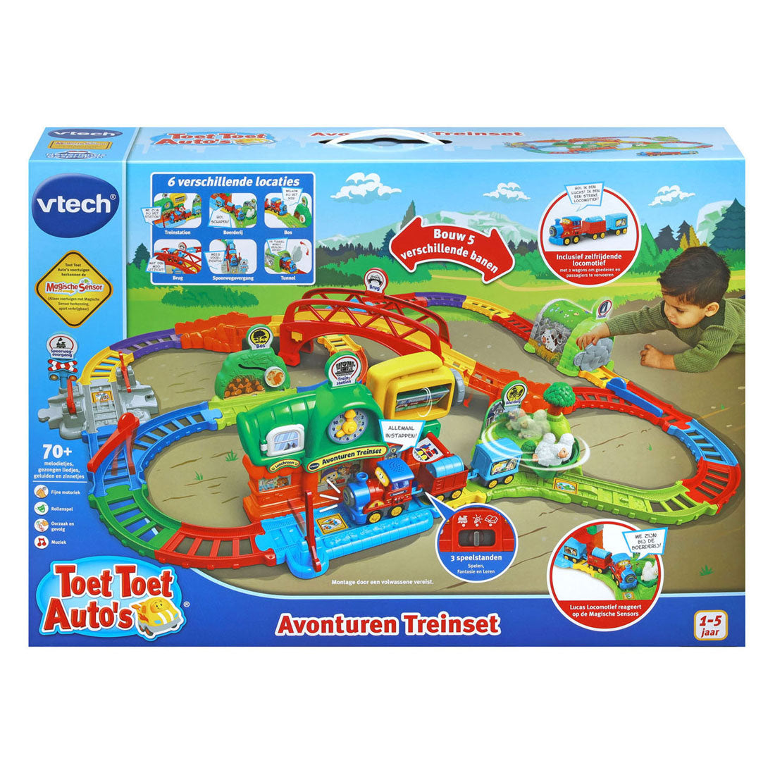 Vtech toet toet auto's - avonturen treinset - incl. lucas locomotief