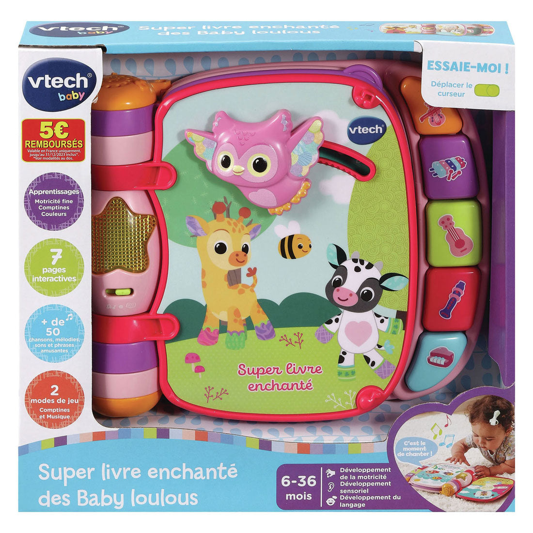 VTech - dierenvriendjes liedjesboek roze
