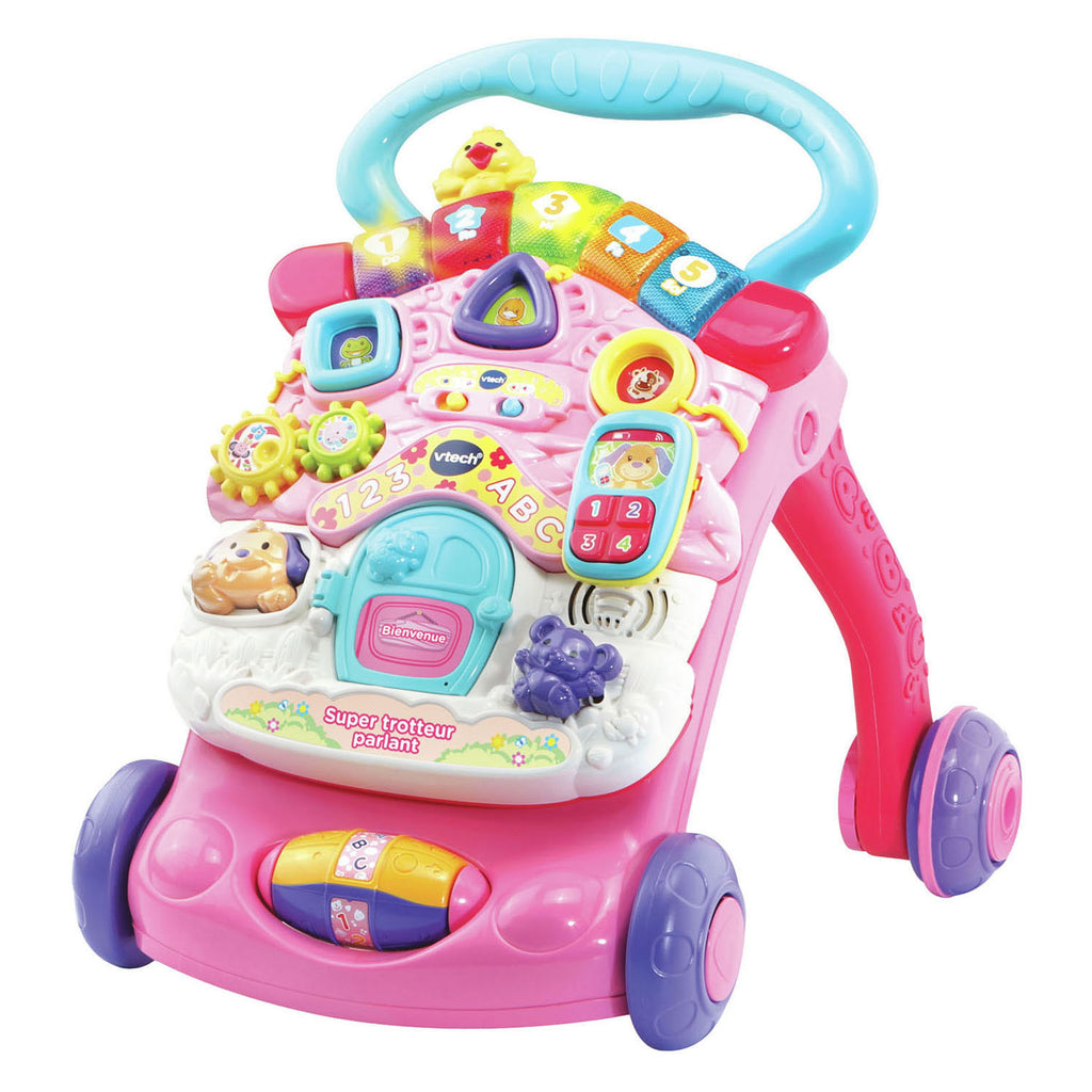 VTech - 2-in-1 activiteiten loopwagen roze