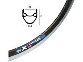 Rigida velg ryde 28 (622) x-plorer 32 14 zwart (geslepen)