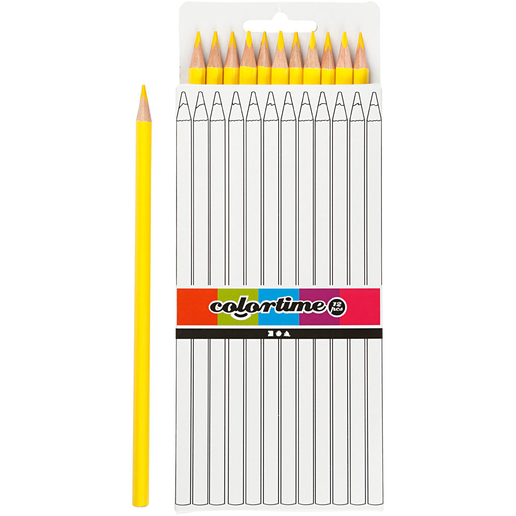 Creativ Company - Creativ Company Https://www.cchobby.nl/colortime-kleurpotloden-l-17-cm-vulling-3-mm-geel-12-stuk-1-doos