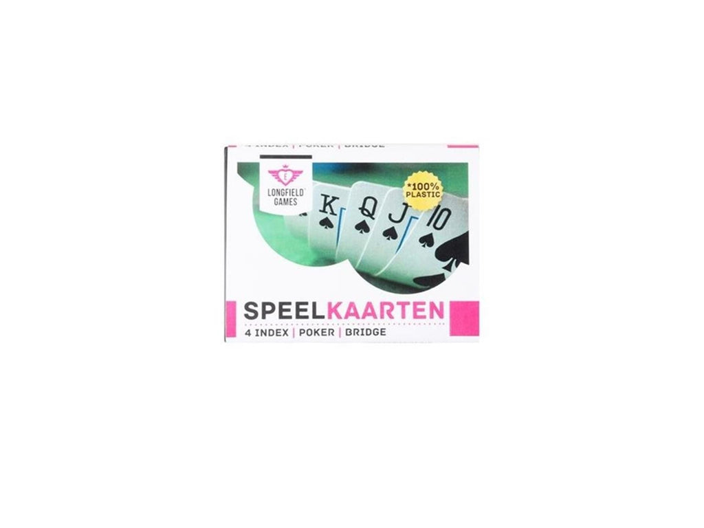 Longfield - Longfield Speelkaarten 100% plastic 2 sets in kunststof doos poker/bridge