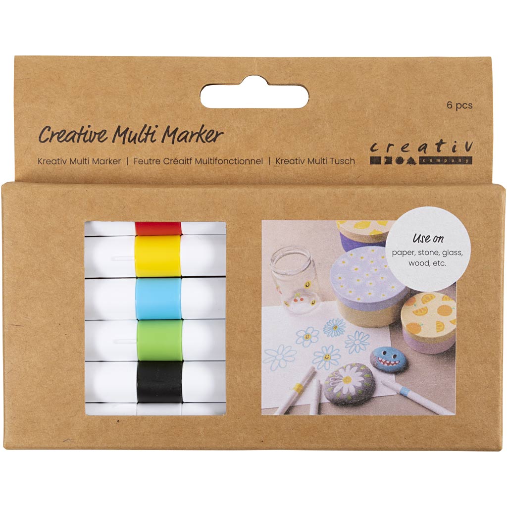 Creativ company creatieve multi stift 4mm diverse kleuren - 6st.