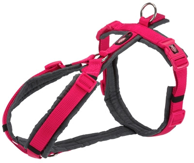 Trixie - hondentuig premium trekking fuchsia / grijs