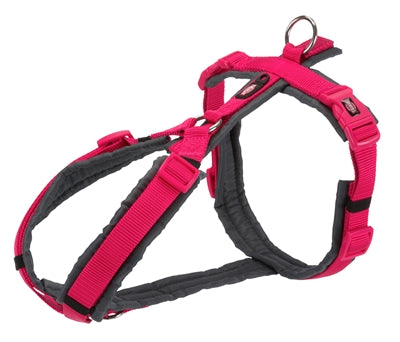 Trixie - hondentuig premium trekking fuchsia / grijs