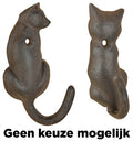 Haak kattenstaart gietijzer assorti