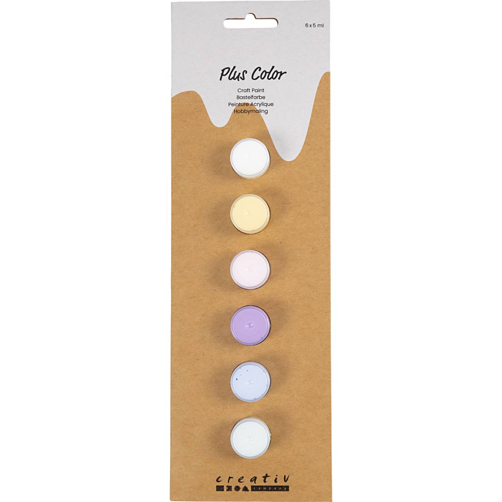 Creativ company plus color acrylverf pastelkleuren - 6x5ml.