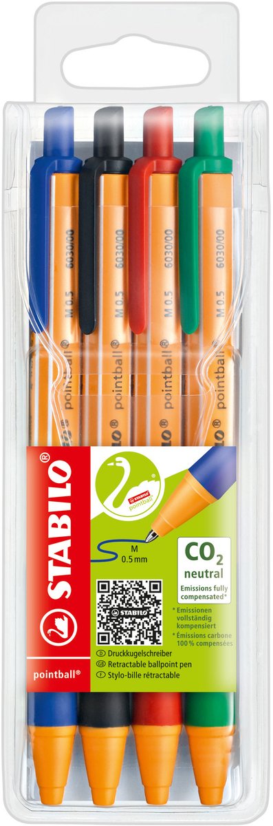 STABILO - STABILO pointball balpennen - 4dlg.