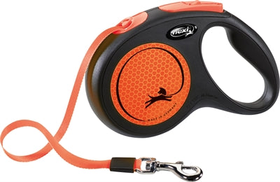 Flexi rollijn new classic neon tape zwart oranje