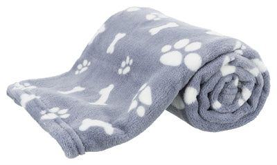 Trixie - hondendeken kenny fleece bot / pootjes blauw