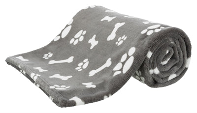Trixie - hondendeken kenny fleece bot / pootjes grijs