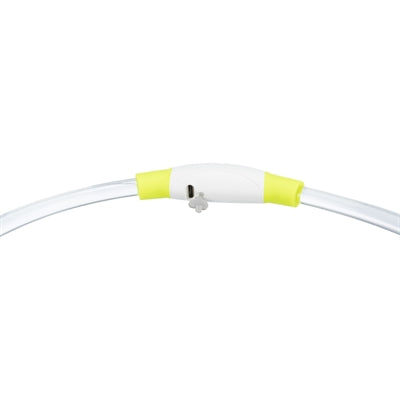 Trixie - lichtgevende halsband usb flash light oplaadbaar tpu groen