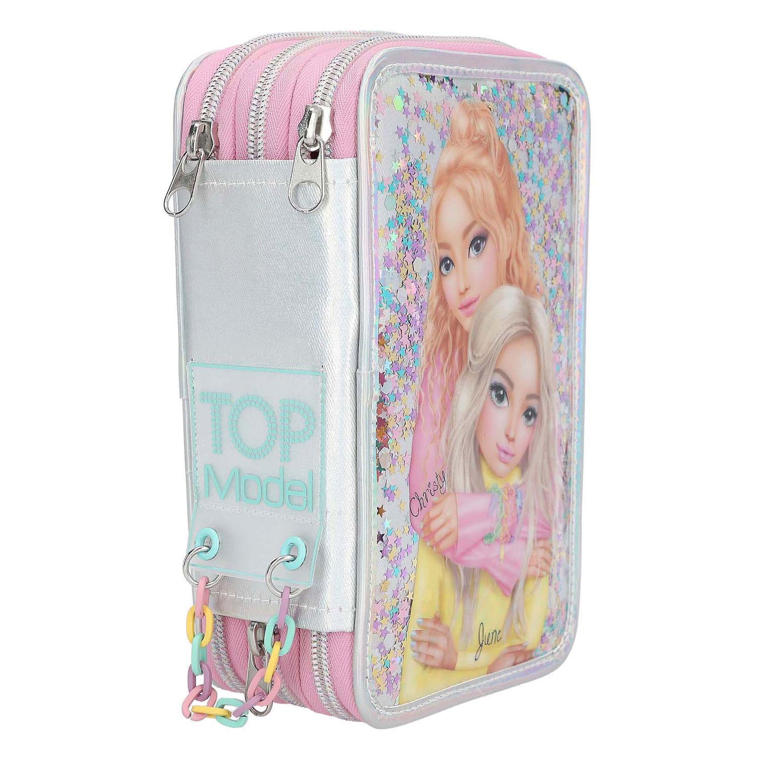 Topmodel 3-vaks gevulde etui christy june