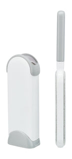Trixie - harenpluizenborstel met reinigingsstation wit / grijs