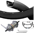 Kgs achterwiel 28 inch (622) velg zwart nexus 3 remnaaf