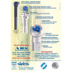 Alpina Écrou de rayon à tête ronde 14G/15,0mm/4/Fg 2.3 ABS/laiton argent (144 pièces)