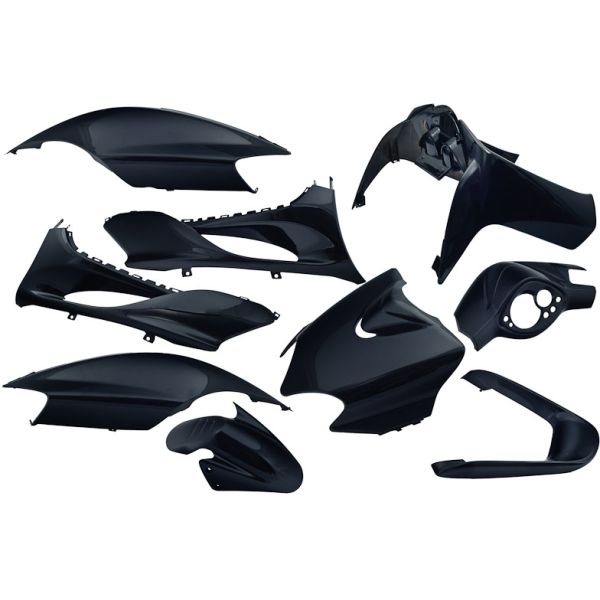 Edge - Plaatset 9-delig voor yamaha jog r/ mbk machg - metallic zwart