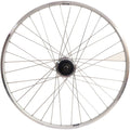 Achterwiel 28 nexus 7 rollerbrake naaf met zilveren velg en rvs spaken