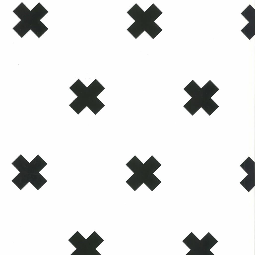 Noordwand behang fabulous world cross wit en zwart