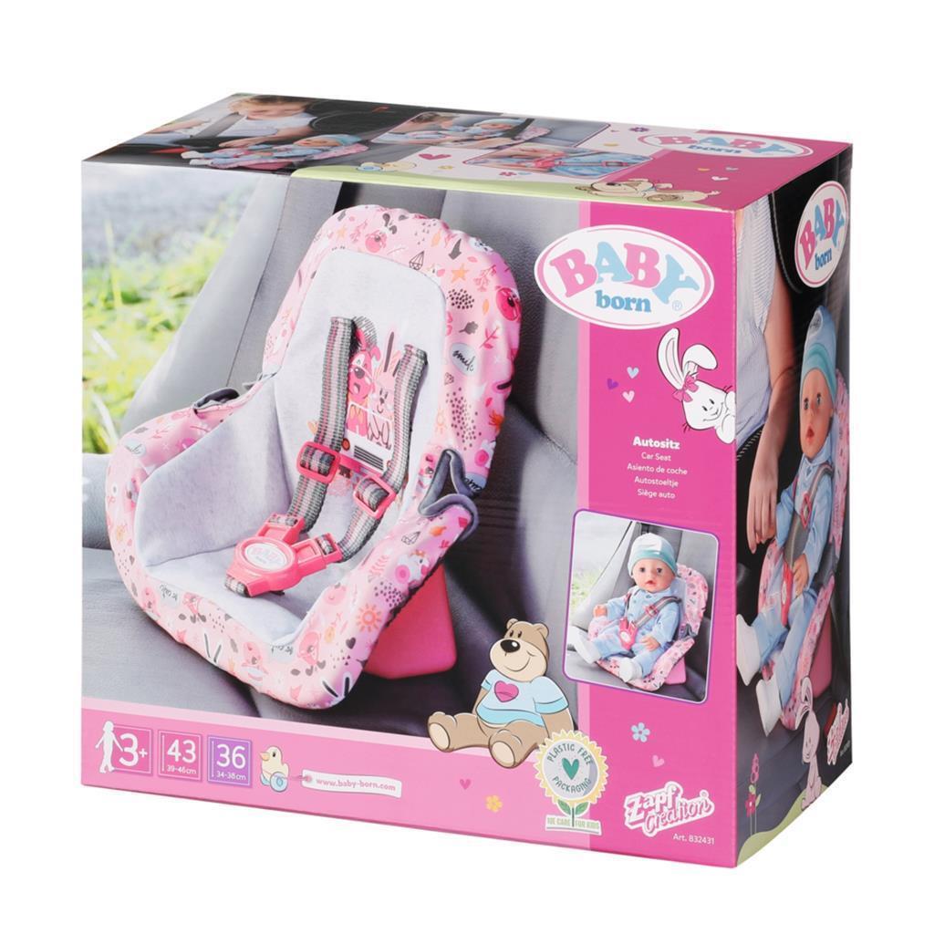 Baby born autostoel - poppenvervoersmiddel 36 + 43 cm