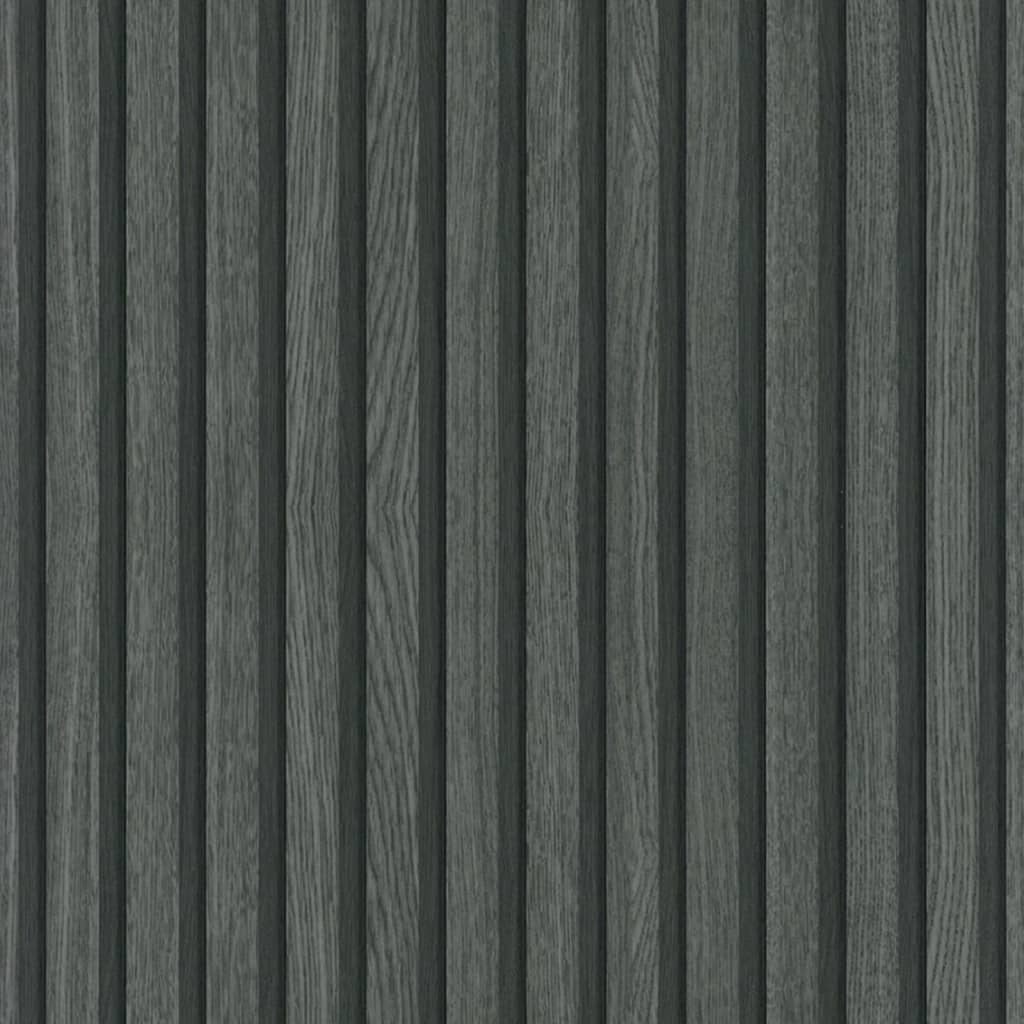 Noordwand behang botanica wooden slats zwart en grijs