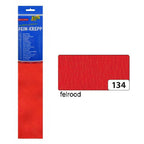 Folia fo-822134 crepepapier 50cmx2,5m krimp à 10 vouw rood
