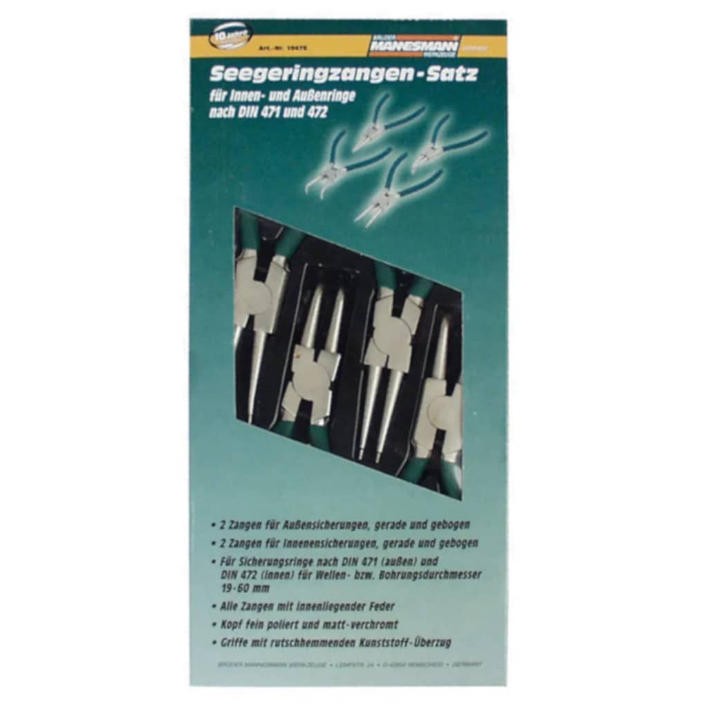 Brüder mannesmann zegeringtangenset 4 dlg (hobby) - 10471