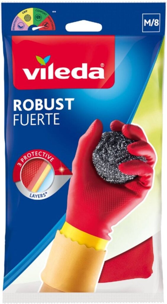 Vileda handschoenen robust medium 1 paar