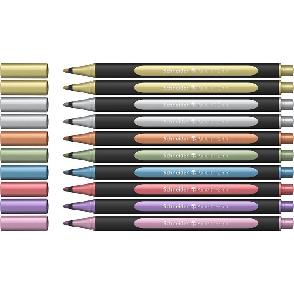 Schneider schrijfwaren schneider s-ml02011503 metallic liner paint-it 020 1-2mm 10 stuks