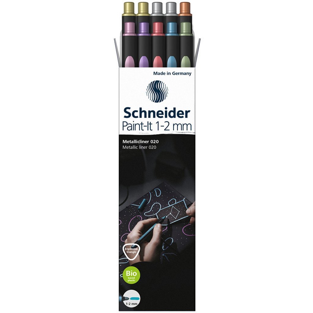 Schneider schrijfwaren schneider s-ml02011503 metallic liner paint-it 020 1-2mm 10 stuks